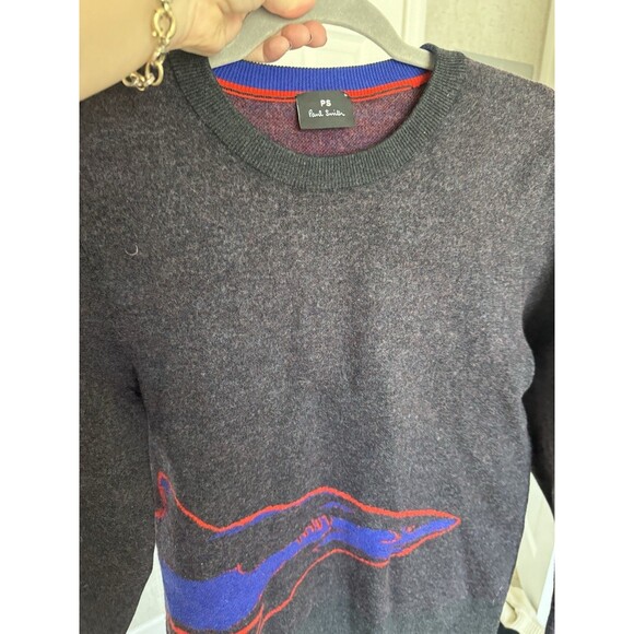 Paul Smith Shark Print Mens Merino Wool Medium Sweater - Picture 6 of 6